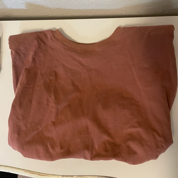 Blanc Clothing Sleeveless Top Dusty Rose / Mauve Crew Neck Shoulder Padded - Picture 4 of 5